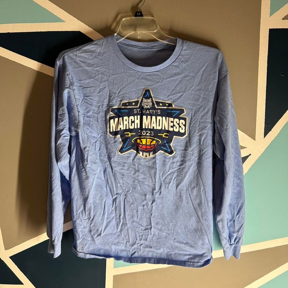 St. Marys Men's Blue and Purple T-shirt